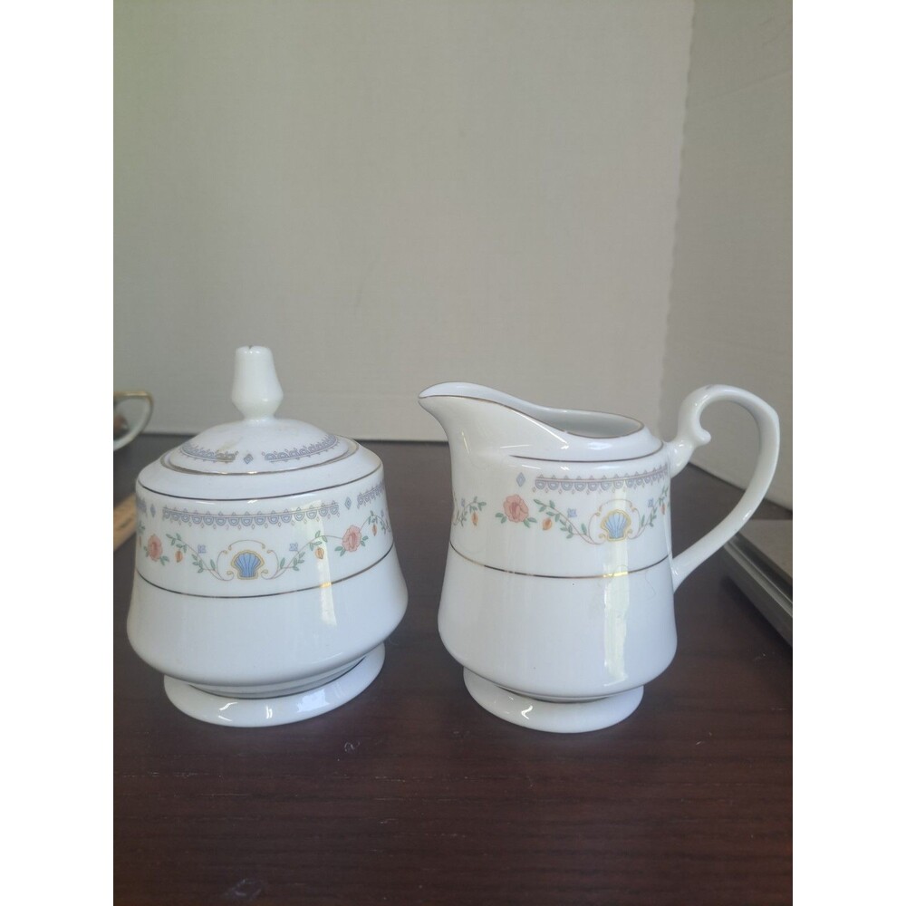 Sango Royal Majestic Tivoli China Creamer And Sugar Bowl 8305